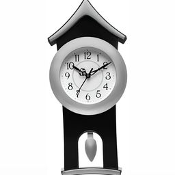 Attractionz Silver-Toned & White Wall Clock-image-99