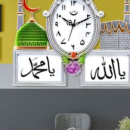Attractionz Silver-Toned & White Wall Clock-image-47