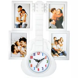 Attractionz SilverToned and White Analogue Contemporary Wall Clock-image-83