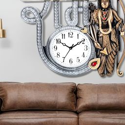 Attractionz Silver-Toned Round Contemporary Wall Clock-image-70