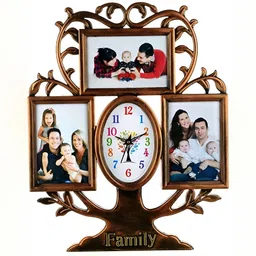 Attractionz Brown Analog Oval Contemporary Wall Clock-18