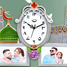 Attractionz SilverToned and White Analogue Contemporary Wall Clock-image-44