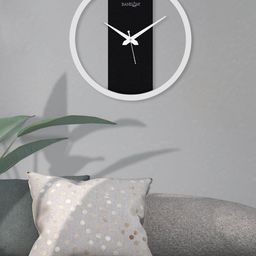 RANDOM White & Black Contemporary Wall Clock-10