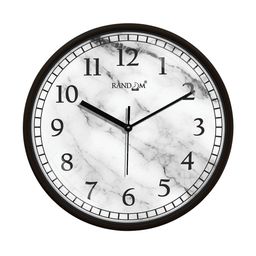 RANDOM White & Black Printed Contemporary Wall Clock-25