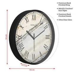 RANDOM White & Black Printed Contemporary Wall Clock-picture-55