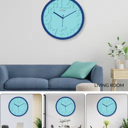 RANDOM Blue Analogue Contemporary Wall Clock-picture-16