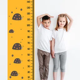 WENS Yellow & Brown Printed Cute Cartoon Ladybug Height Chart Wall Decal-image-98