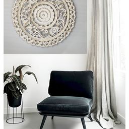 VAS collection home White Textured Wooden Decor Wall Plate-image-20