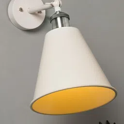 Homesake  White Solid Cone Metal Wall Lamps-image-9