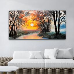 VibeCrafts Yellow & Black Canvas Painting Wall Art-image-92