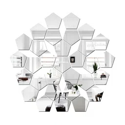 Wall1ders 31 Pieces Silver Acrylic Mirror Wall Stickers-image-6