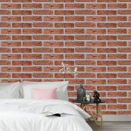 Jaamso Royals Brown Brick Self Adhesive Wallpaper-picture-14