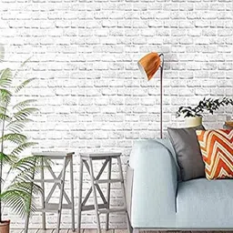 Univocean White 3D Brick Self Adhesive Peel & Stick Wallpaper-16