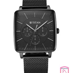 Titan Men Black Dial & Black Stainless Steel Textured Straps Analogue Watch 90147NM01-image-87