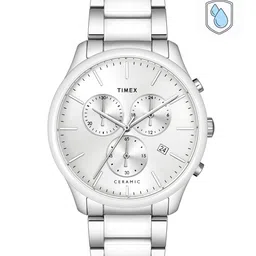 Timex Men Patterned Stainless Steel Bracelet Style Straps Analogue Watch-TWEG21700-42