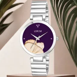 LOREM Women Printed Stainless Steel Bracelet Style Straps Analogue Watch LR311-22