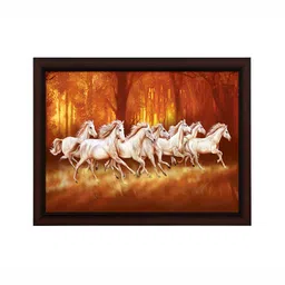 masstone Black & White Running Horses  Animals Wall Art-image-111