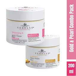 Verdant Natural Care Set of 2 Multi-Vitamin Face Creams 200 ml - Whitening & Gold Glaze-28