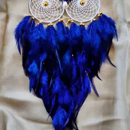 UVID ART AND CRAFT SUPPLIES Blue & White Owl-shaped Ceramic Dream Catcher-image-70