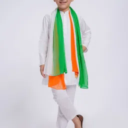 VASTRAMAY Boys Regular Pure Cotton Kurta with Pyjamas & With Dupatta-12