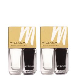 MyGlamm Set of 2 High Gloss 2 IN 1 Nail Paint 10 ml Each - Casino Night-52