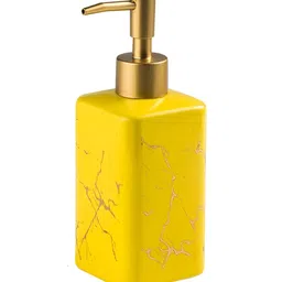USHA SHRIRAM Yellow Ceramic Soap Dispenser 320 ml-image-30