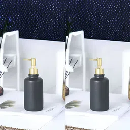 USHA SHRIRAM Black 2 Pieces Ceramic Soap Dispenser 400 ml-image-17