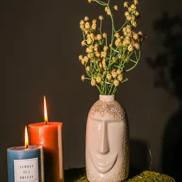 The Decor Mart Blue Poker Face Ceramic Vase-image-34