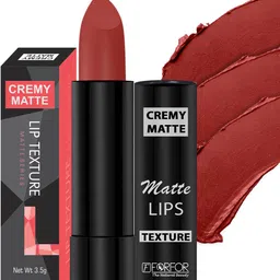 FORFOR Creamy Matte Long Lasting Lipstick with Jojoba Oil & Vitamin E - Red Bloom 55-image-99