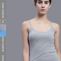 FBAR Pack Of 2 Shoulder Straps Skin Friendly Bio Wash Pure Cotton Camisoles-image-133