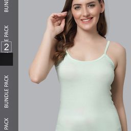 KEX Pack Of 2 Non-Padded Cotton Camisoles-image-76