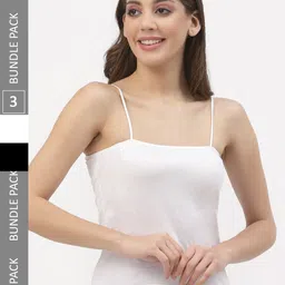 Floret Pack Of 3 Non-Padded Cotton Camisoles-image-14