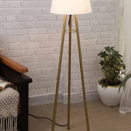 Homesake White Tripod Floor Lamp With White Shade-15