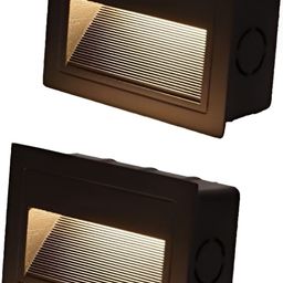 SPARK WORLD Gold Toned & Black 2 Pieces Square Shaped Outdoor Lamps-image-76