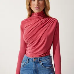 Happiness istanbul Ruched High-Neck Top-picture-46