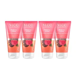 VLCC Set of 4 Skin Defense Mulberry & Rose Fairness Face Wash - 150ml Each-35
