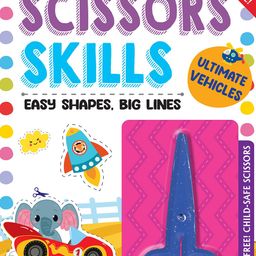 Dreamland Multicoloured Vehicles Scissors Skills Activity Book with Child-Safe Scissors-57