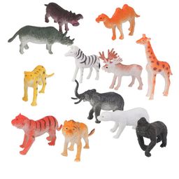MUREN Set of 12 Wild Animal Figure Toys-17
