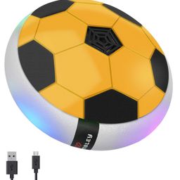 WEMBLEY Kids Hover Football Soccer Disc Pneumatic Indoor Ball Toy with Lights-16