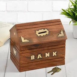 CLIO'S HERITAGE STORE Wooden Money Bank for Kids-picture-0