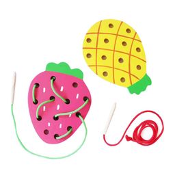shumee Kids Yellow & Pink Wooden Sea Wooden Lacing Set Activity Toys-image-14