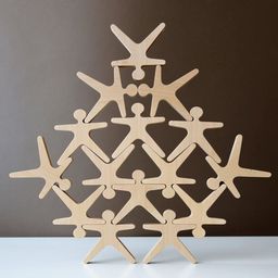 MUREN Kids 16 Pcs Acrobats Balance Game Educational Balancing Stacking Human Shapes Blocks-35