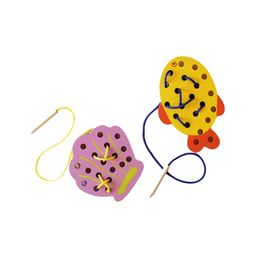 shumee Kids Yellow & Purple Wooden Sea Wooden Lacing Set Activity Toys-image-84