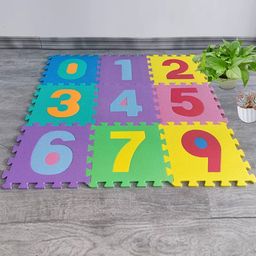 MUREN Kids Printed Interlocking Foam Play Mat Counting 0-9-35