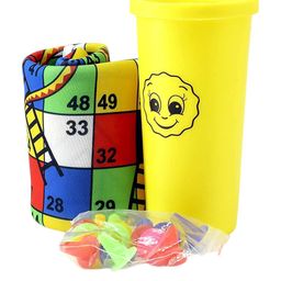 MUREN Kids 2 In 1 Snake & Ladders Ludo Foldable Mat Activity Toys and Games-55