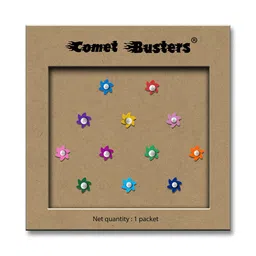 Comet Busters Girls Multicoloured Embellished Reusable Floral Designer Stickers - 12 Pcs-21