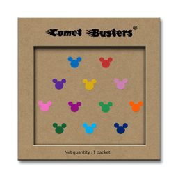Comet Busters Girls Multicoloured Embellished Reusable Designer Stickers - 12 Pcs-47
