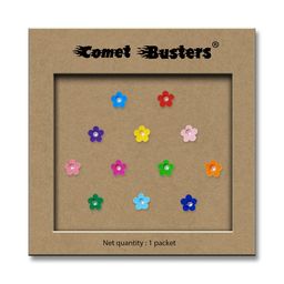 Comet Busters Multicoloured Embellished Reusable Floral Designer Stickers - 12 Pcs-30