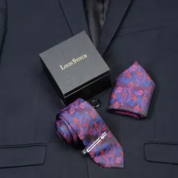 LOUIS STITCH Men's Italian Silk Necktie Accessory Gift Set-image-34