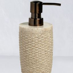 OBSESSIONS Brown and Beige Textured Soap Dispenser-0
